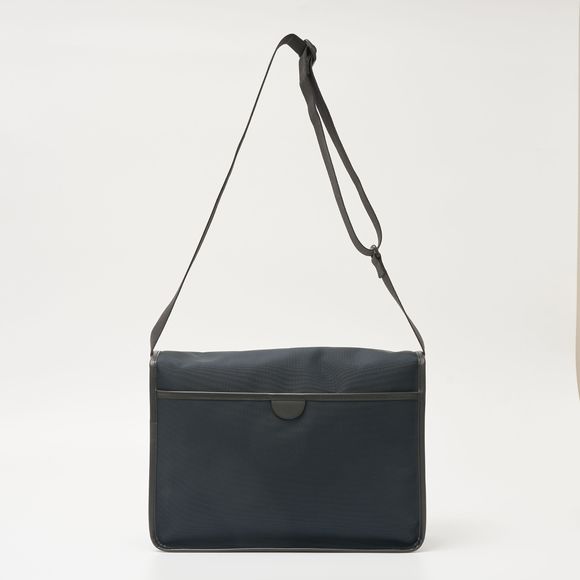 Hunting World Canvas Shoulder Bag Nylon Leather Blue Black - Picture 4 of 16